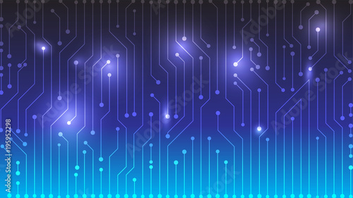 Blue Gradient Circuit board design background