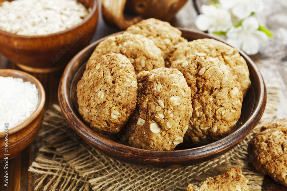 Oatmeal cookies with coconut Oatmeal cookies with coconut