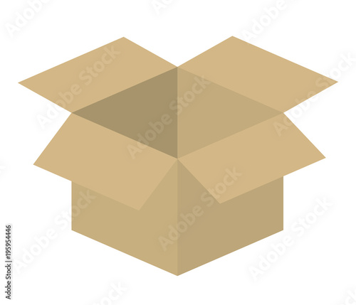 box carton delivery service vector illustration design