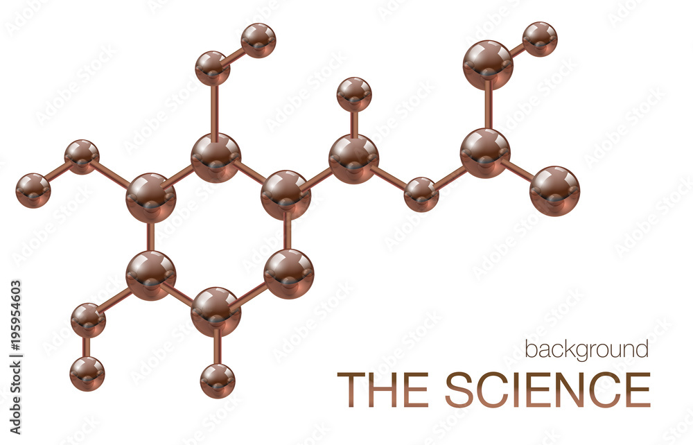 Molecule vector background, chemical atomic bond. Scientific discoveries, chemistry, biology. Metal balls. Molecule vector background, chemical atomic bond. Scientific discoveries, chemistry, biology. Metal balls.