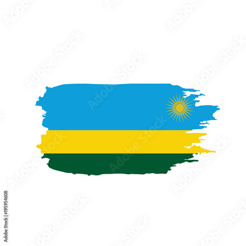 Rwanda flag  vector illustration