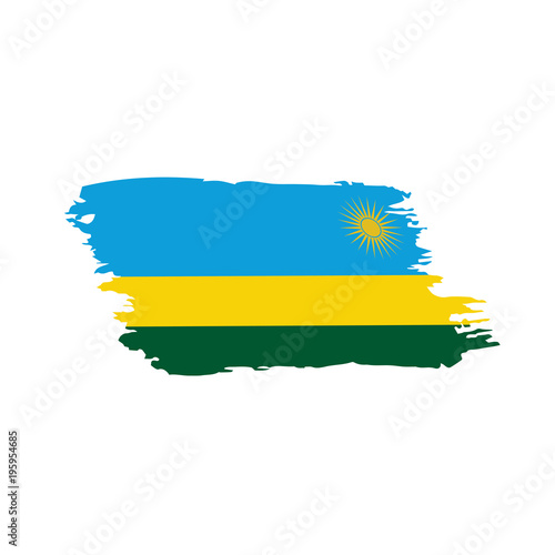 Rwanda flag  vector illustration