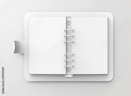 Blank leather cover notebook