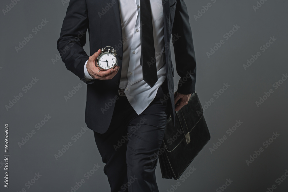 Αυτοκόλλητο Close up of untidy tardy businessman