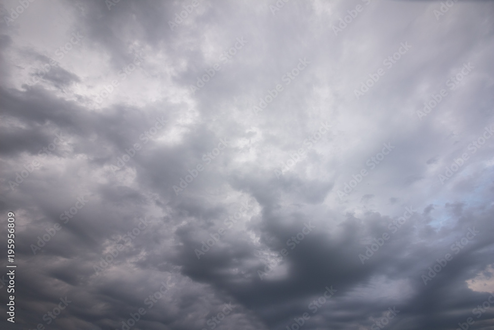 Stormy clouds in the evening sky