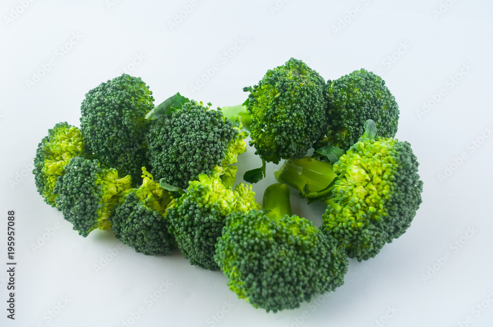 Broccoli vegetable on white background
Broccoli vegetable on white background