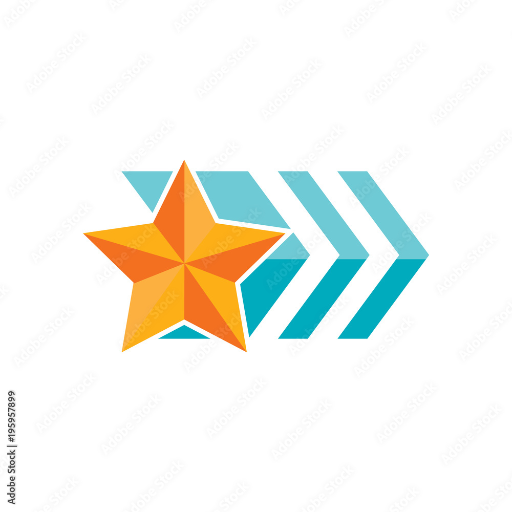 Obraz premium Star Arrow Logo Icon Design