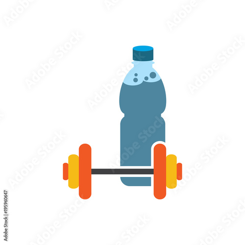 Barbell Bootle Logo Icon Design