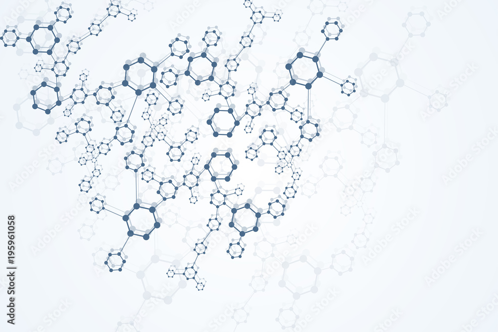 Structure molecule and communication. Dna, atom, neurons. Scientific concept for your design. Connected lines with dots. Medical, technology, chemistry, science background. illustration. Structure molecule and communication. Dna, atom, neurons. Scientific concept for your design. Connected lines with dots. Medical, technology, chemistry, science background. illustration.