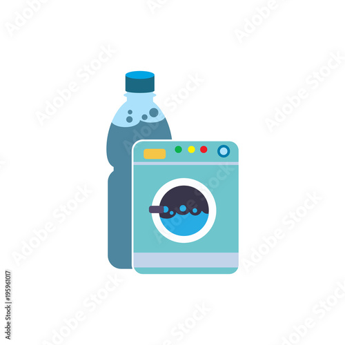 Laundry Bootle Logo Icon Design