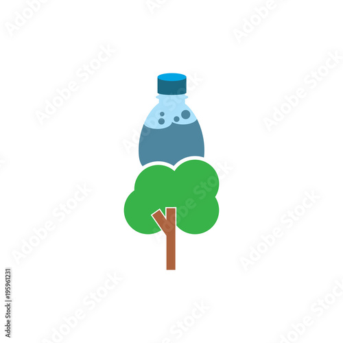 Tree Bootle Logo Icon Design