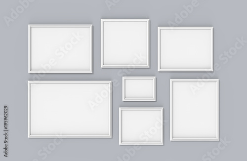Blank picture frame mockup