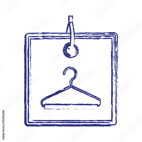 commercial hangtag with wire clothes hook vector illustration design