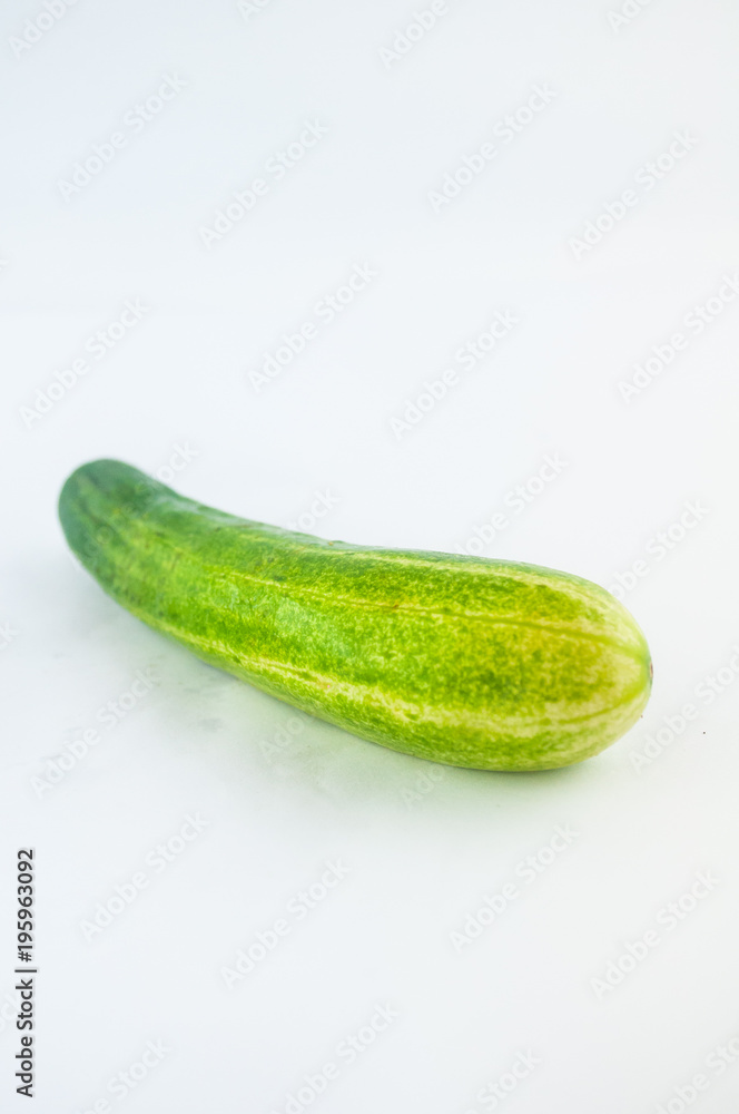 cucumber sliced isolated on white background clipping path
