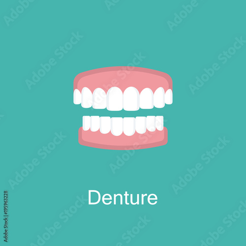 Dental prosthesis, tooth orthopedics sign.
