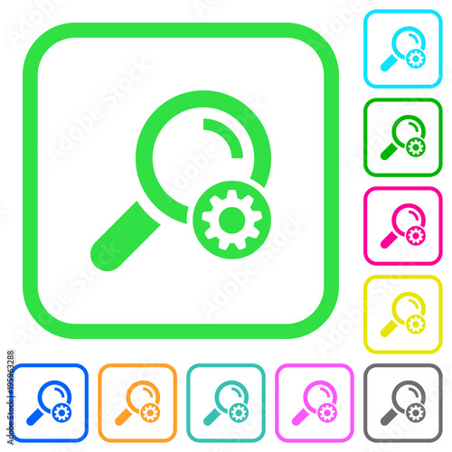 Search settings vivid colored flat icons