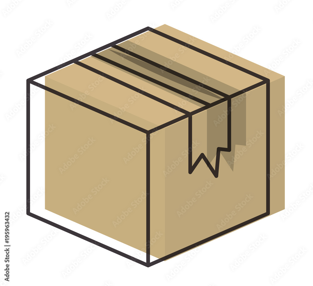 box carton delivery service vector illustration design box carton delivery service vector illustration design