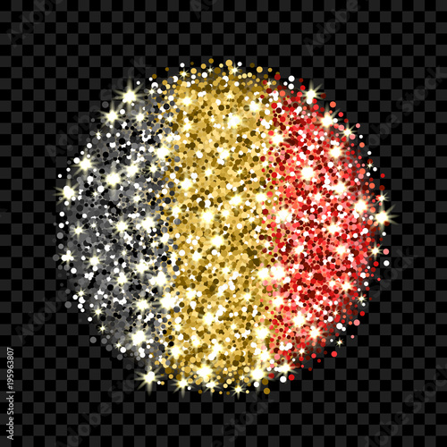 Belgium flag sparkling badge