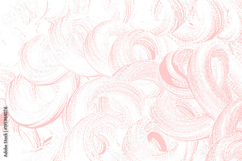 Natural soap texture. Alluring millenial pink foam trace background. Artistic cute soap suds. Cleanliness, cleanness, purity concept. Vector illustration.