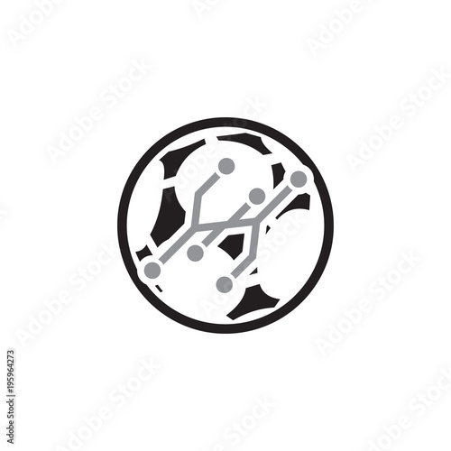 Digital Soccer Logo Icon Design