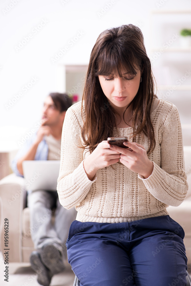 Couple cheating on each other at home Couple cheating on each other at home
