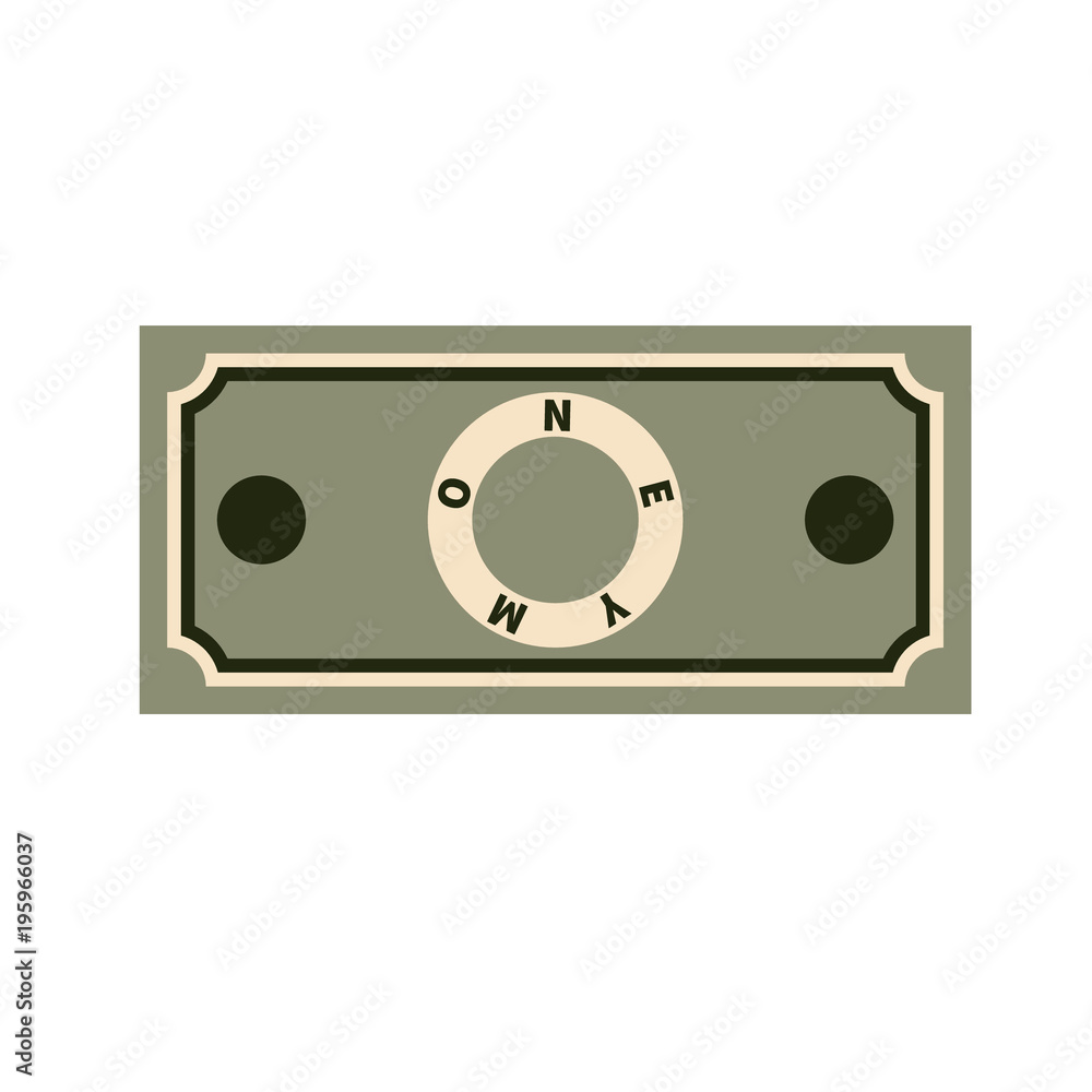 Template of paper banknote on white background. Flat style. Template of paper banknote on white background. Flat style.