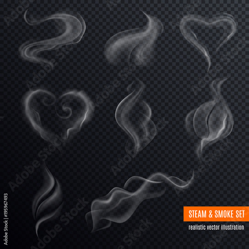 Steam Smoke Realistic Set 