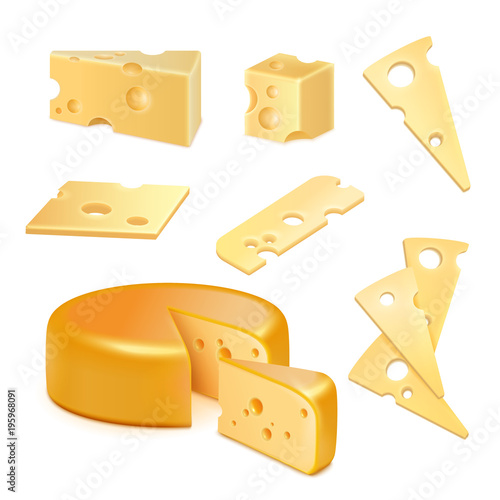 Cheese Realistic Set