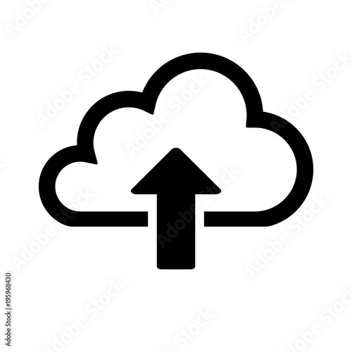 cloud upload icon outline vector