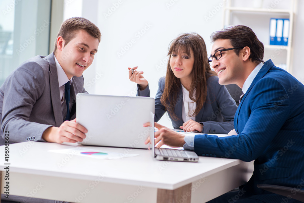Business meeting with employees in the office Business meeting with employees in the office