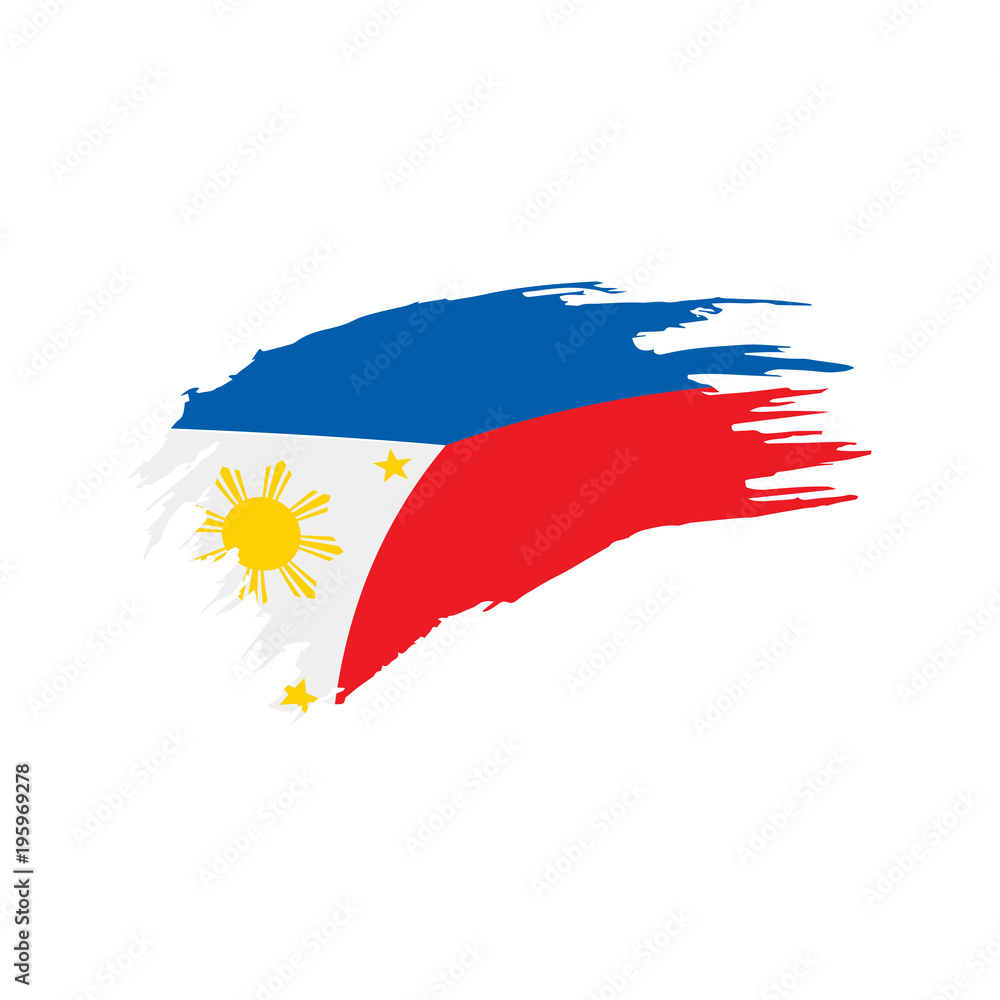 Philippines flag, vector illustration Philippines flag, vector illustration