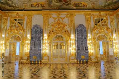 Fototapeta Interior of Catherine Palace a Rococo palace in Tsarskoye Selo Saint Petersburg