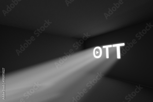 OTT rays volume light concept 3d illustration photo
