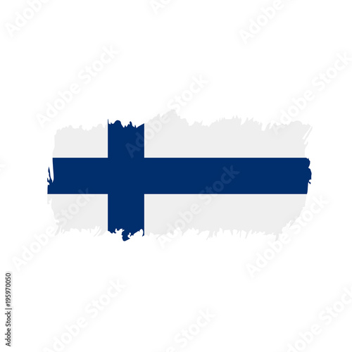 Finland flag, vector illustration