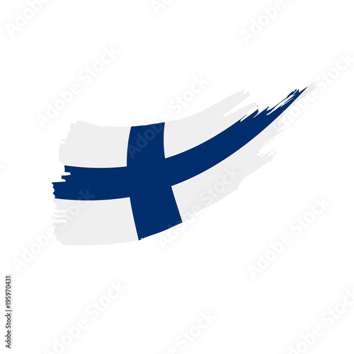 Finland flag, vector illustration