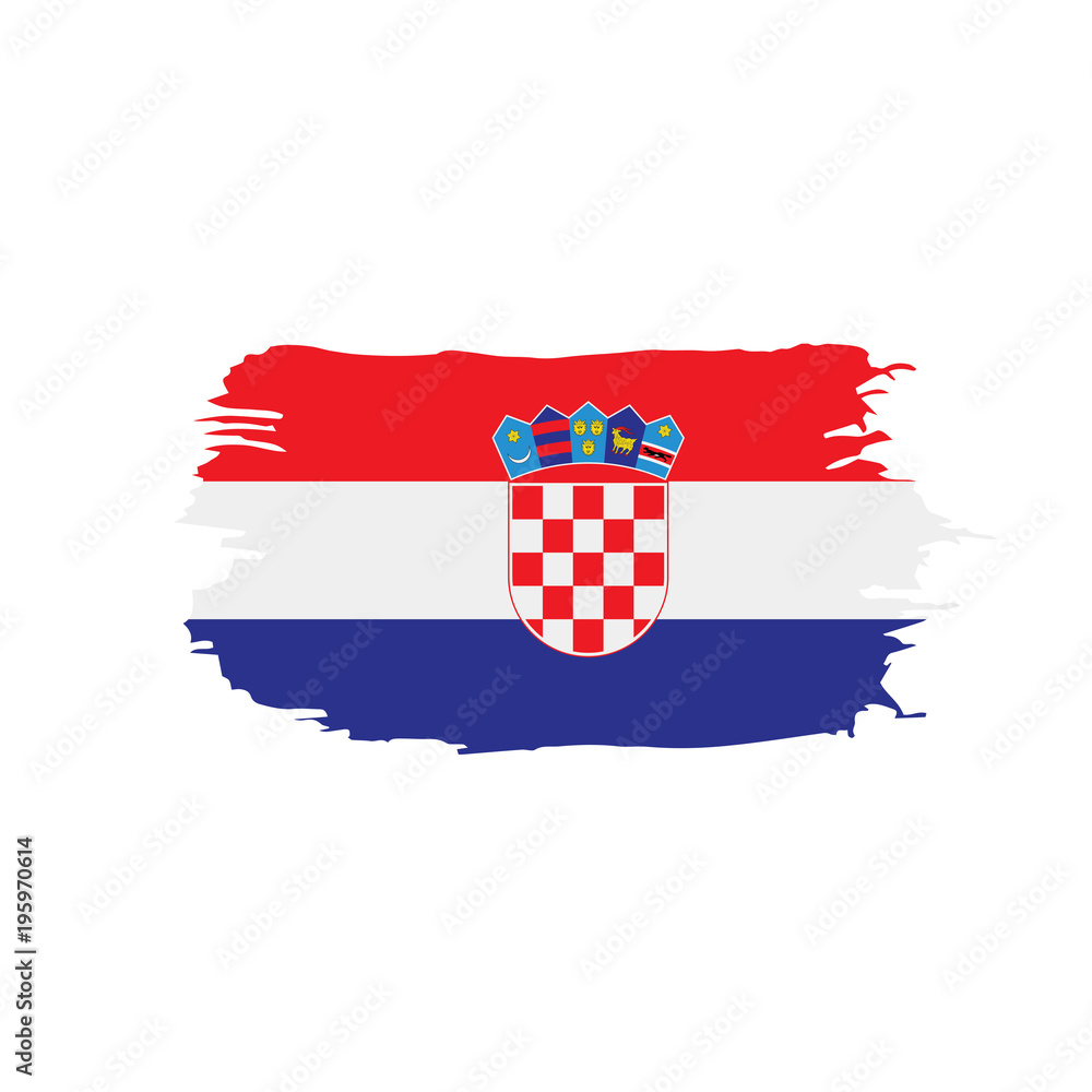 Naklejka premium Croatia flag, vector illustration