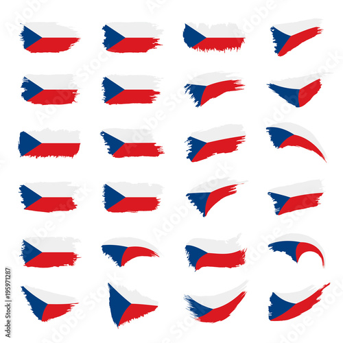 Czechia flag, vector illustration