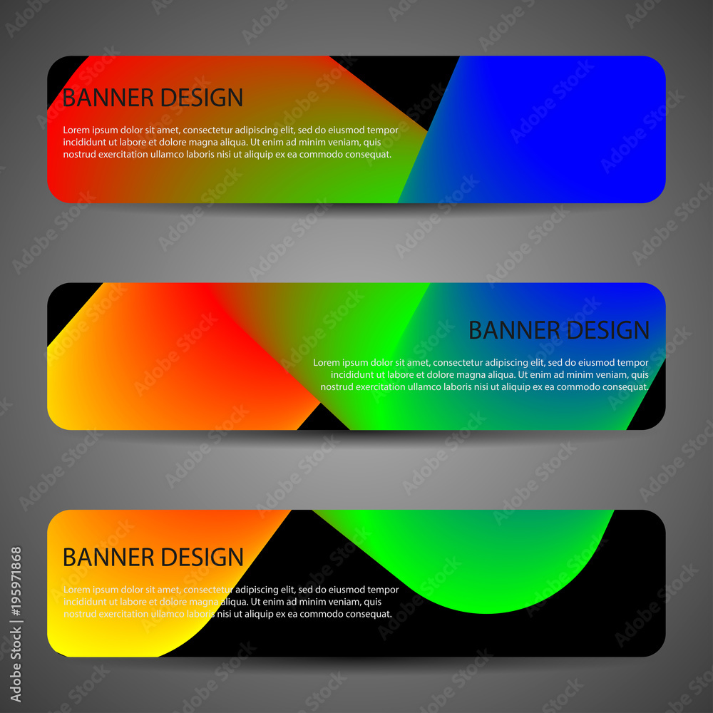 Abstract vector banners with bright wavy lines annual report design templates future Poster template design. Abstract vector banners with bright wavy lines annual report design templates future Poster template design.