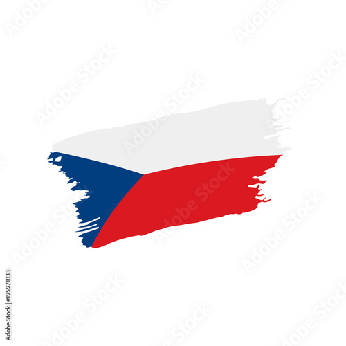 Czechia flag, vector illustration