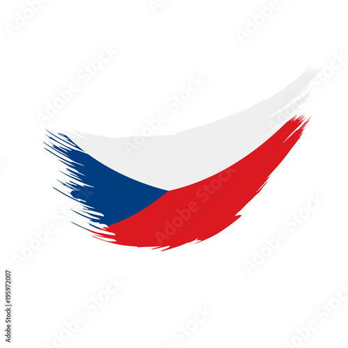 Czechia flag, vector illustration