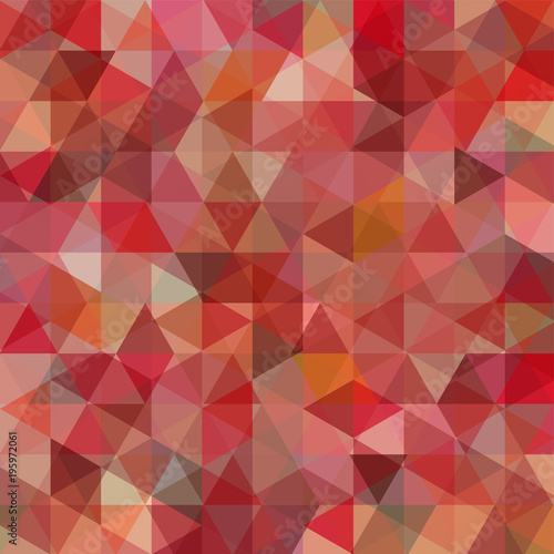 Background of red, brown geometric shapes. Abstract triangle geometrical background. Mosaic pattern. Vector EPS 10. Vector illustration