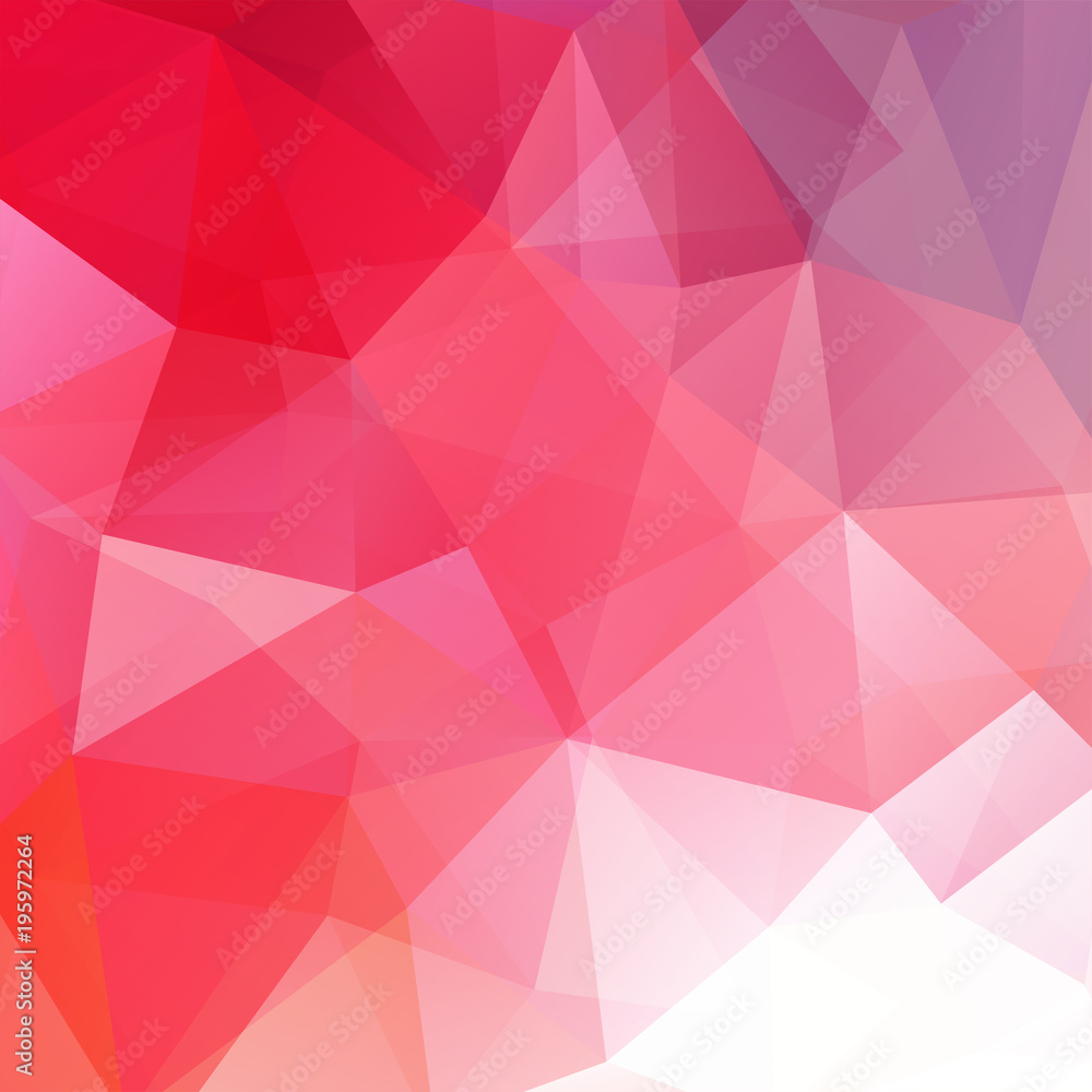 Geometric pattern, polygon triangles vector background in red, white tones. Illustration pattern Geometric pattern, polygon triangles vector background in red, white tones. Illustration pattern