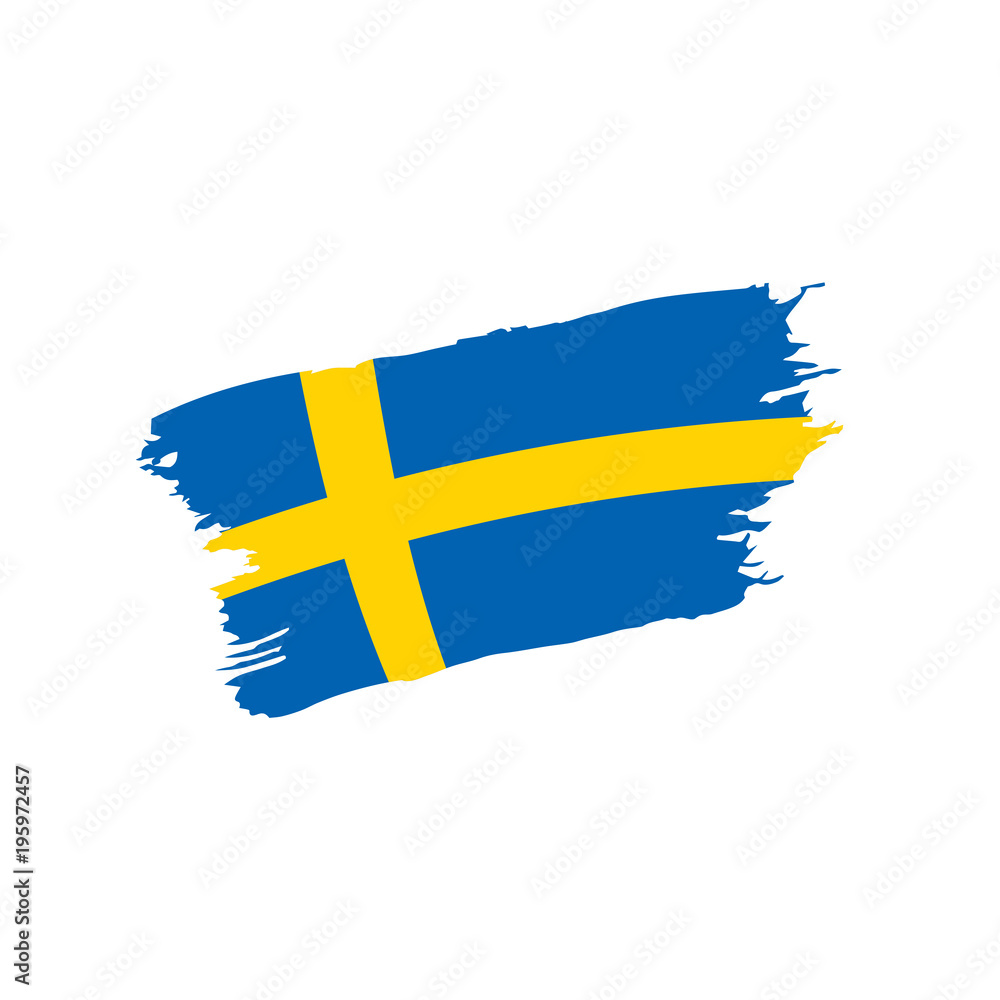 Sweden flag, vector illustration Sweden flag, vector illustration