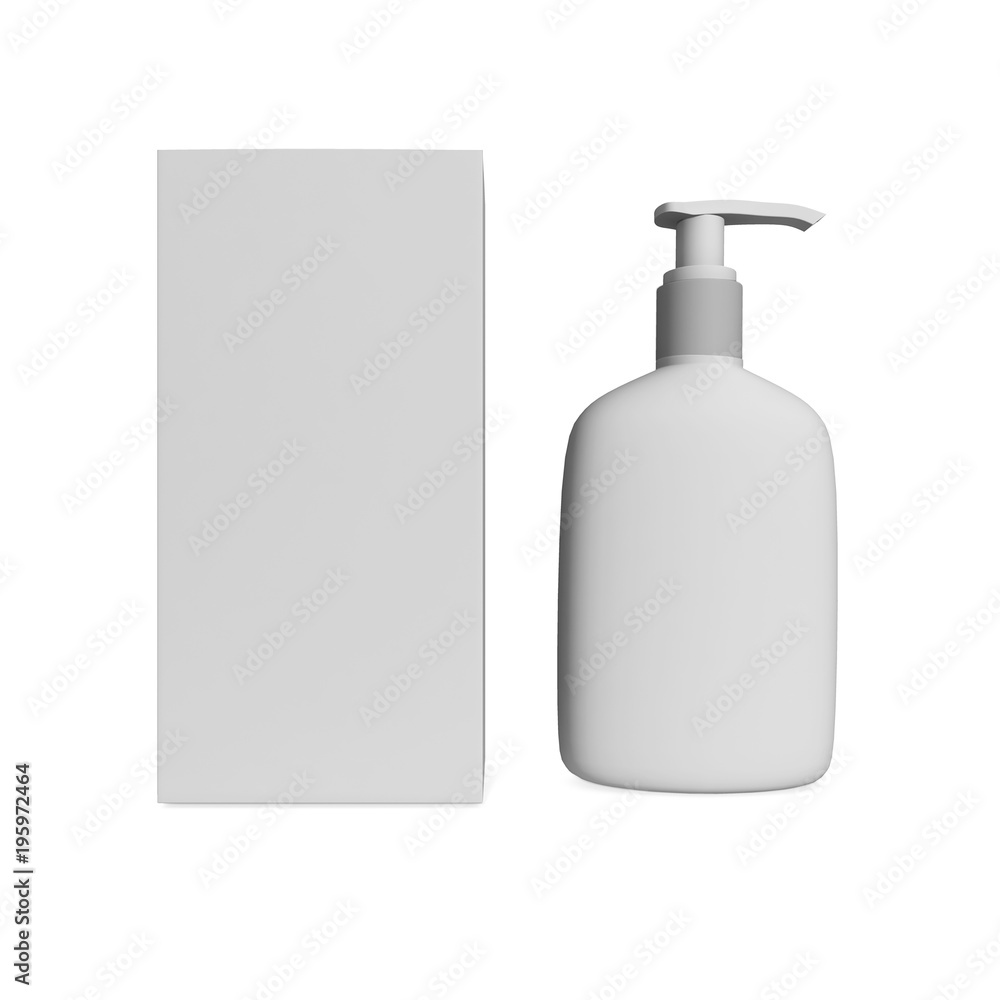 Gel, Foam Or Liquid Soap Dispenser Pump Plastic Bottle . 3d illustration Gel, Foam Or Liquid Soap Dispenser Pump Plastic Bottle . 3d illustration