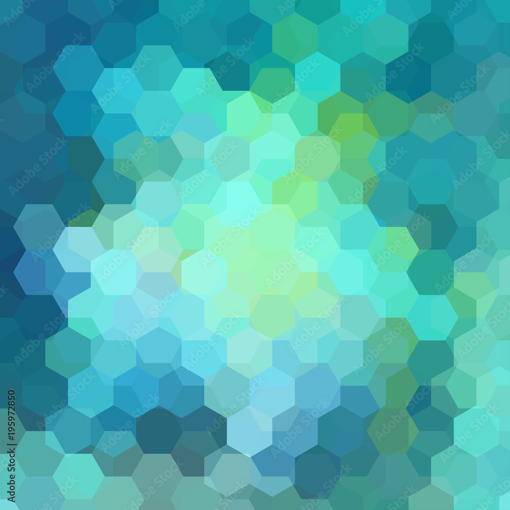Background of blue, green geometric shapes. Mosaic pattern. Vector EPS 10. Vector illustration Background of blue, green geometric shapes. Mosaic pattern. Vector EPS 10. Vector illustration