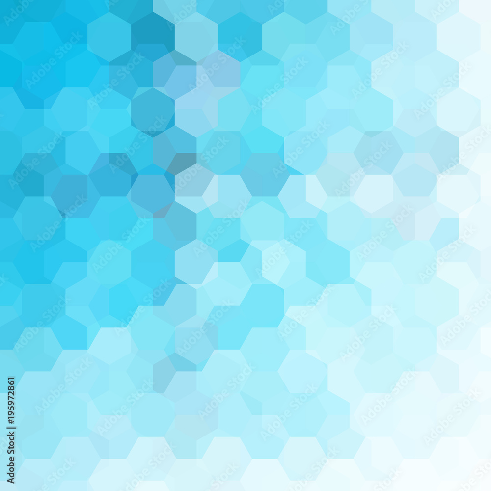 Abstract background consisting of blue hexagons. Geometric design for business presentations or web template banner flyer. Vector illustration Abstract background consisting of blue hexagons. Geometric design for business presentations or web template banner flyer. Vector illustration