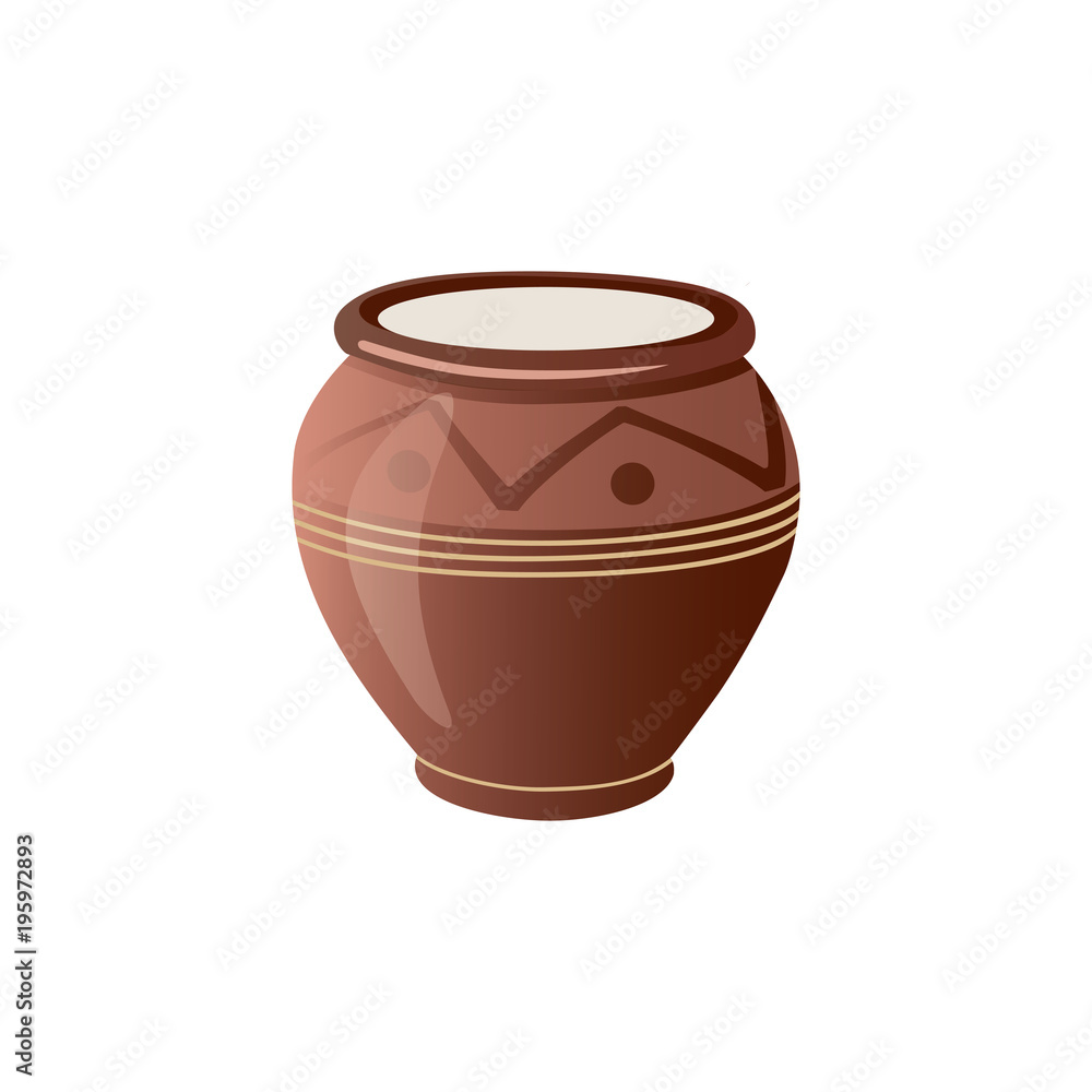 Realistic Clay Pot. Vector illustration. Realistic Clay Pot. Vector illustration.