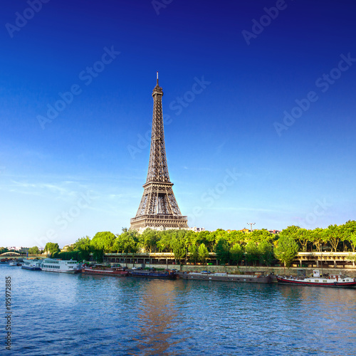 View of Paris with Eiffel tower © adisa