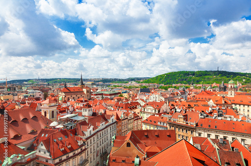 Red roofs in Prague