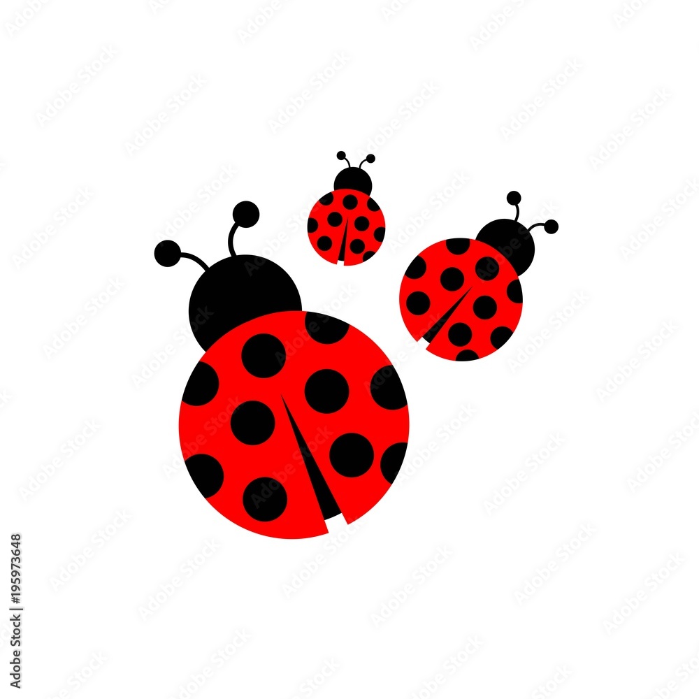 Naklejka premium Ladybug icon vector
